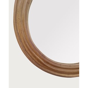 Lucky - miroir mural en bois massif de manguier 60x60 cm