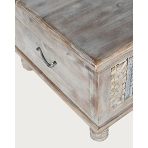 Viva - coffre en bois massif sculpté 120 cm