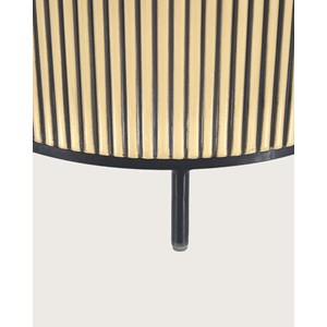 Glory - table d'appoint finition laiton vieilli avec plateau en marbre noir