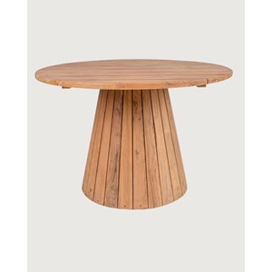 Capelle - table de jardin ronde en teck recycle