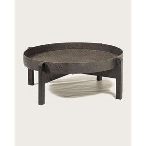 Gaby - table basse ronde gigogne en métal noir