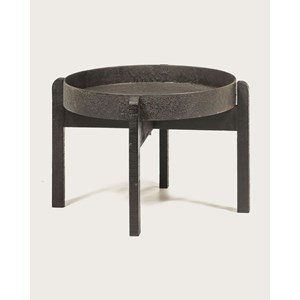 Gaby - table basse ronde gigogne en métal noir