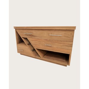 Diva bois - meuble salle de bain en teck 145 cm