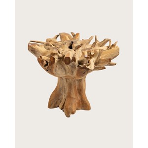 Forest - table de jardin en bois brut de teck sans le plateau de verre