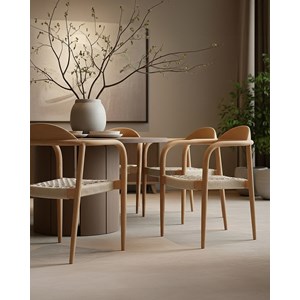 Kima - lot de 2 chaises kima en teck massif et corde beige