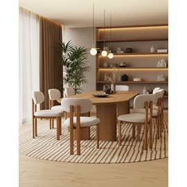 Zuno - lot de 2 chaises zuno en tissu beige et pieds métal