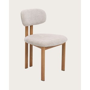 Zuno - lot de 2 chaises zuno en tissu beige et pieds métal