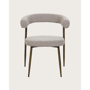 Agda - lot de 2 chaises agda en tissu et pieds métal