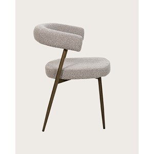Agda - lot de 2 chaises agda en tissu et pieds métal