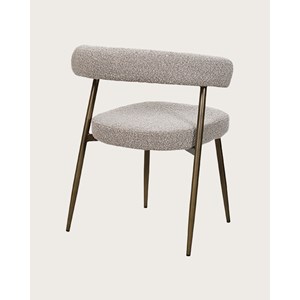 Agda - lot de 2 chaises agda en tissu et pieds métal