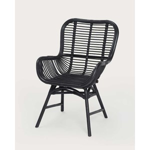 Lot de 4 chaises sapporo - lot de 4 chaises sapporo en rotin noir