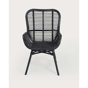 Lot de 4 chaises sapporo - lot de 4 chaises sapporo en rotin noir