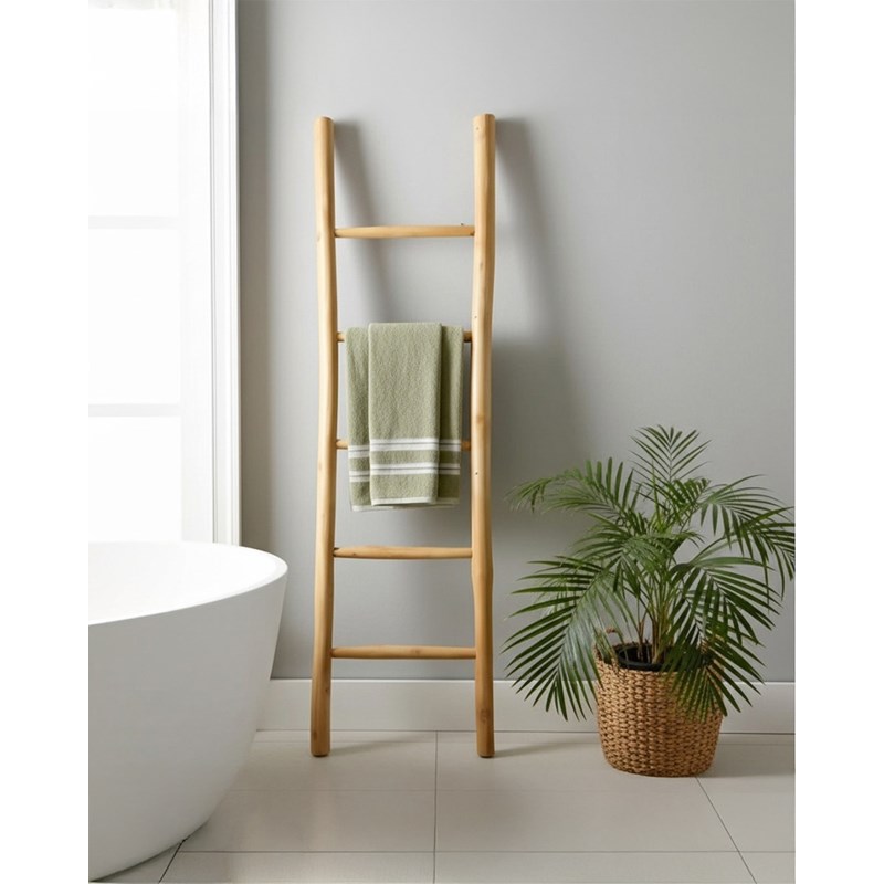 Uniqka - Sumba - échelle de salle de bain en bois de bambou 170 cm