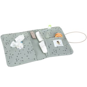 Pochette de change casual menthe florale