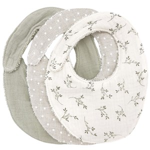 Lot de 3 bavoirs olive bloom