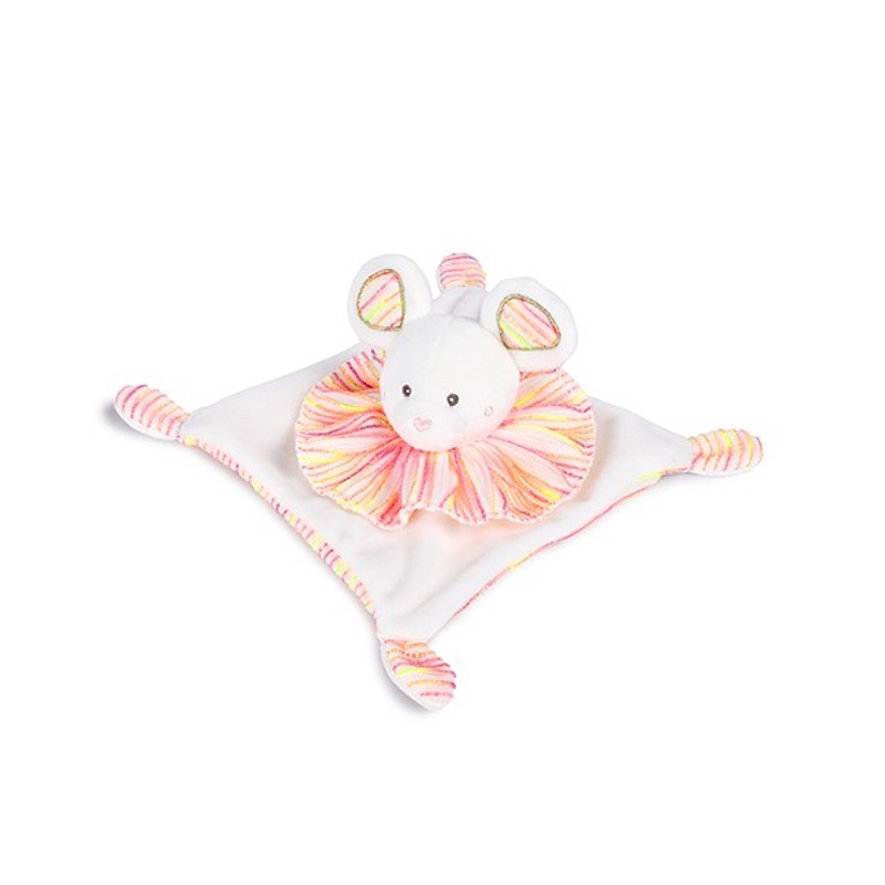 Doudou souris plat 20cm - les chouchoux