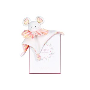 Doudou souris plat 20cm - les chouchoux