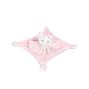 Doudou chat plat 20cm - les chouchoux