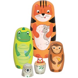 Poupées gigognes tigre tavi et ses amis