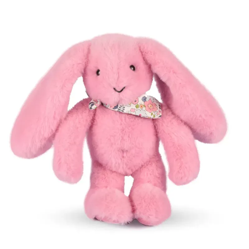 Peluche lapin fleurette rose 25 cm (Mù) - Image 2