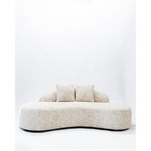 Dune - canapé arrondi 3 places en tissu beige