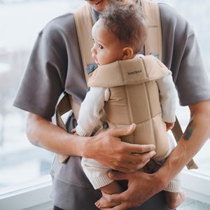 Porte-bébé mini tissé beige