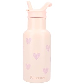 Gourde cœurs rose (350 ml)