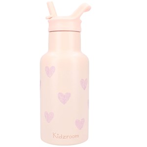 Gourde cœurs rose (350 ml)