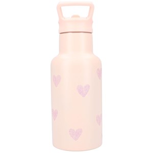Gourde cœurs rose (350 ml)