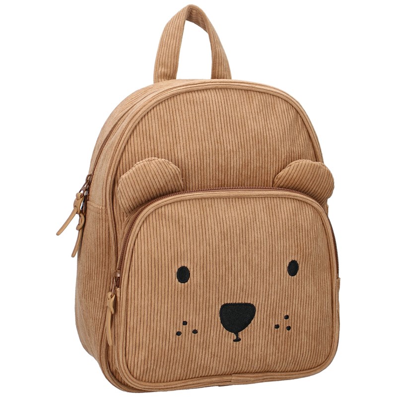 Sac à dos enfant beary excited ourson côtelé beige (31 cm)