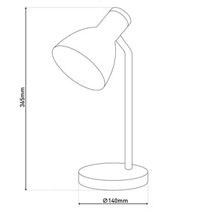 Lampe de bureau marie - marron