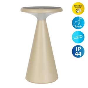 Lampe de table de batterie solaire légère palu - beige