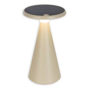 Lampe de table de batterie solaire légère palu - beige