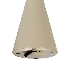 Lampe de table de batterie solaire légère palu - beige