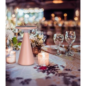 Lampe de table de batterie solaire légère palu - rose