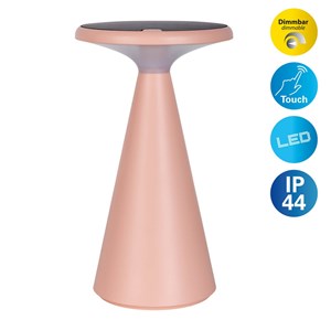 Lampe de table de batterie solaire légère palu - rose