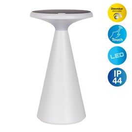 Lampe de table de batterie solaire légère palu - blanc
