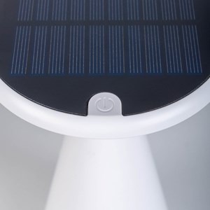 Lampe de table de batterie solaire légère palu - blanc