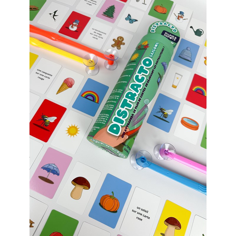 Jeu educatif apprentissage du vocabulaire des saisons : distracto les saisons