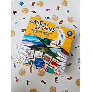 Jeu éducatif, jeu de tri, vocabulaire : case tes jetons niveau 1