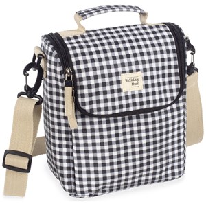 Sac isotherme biberons i love vichy noir