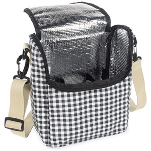 Sac isotherme biberons i love vichy noir