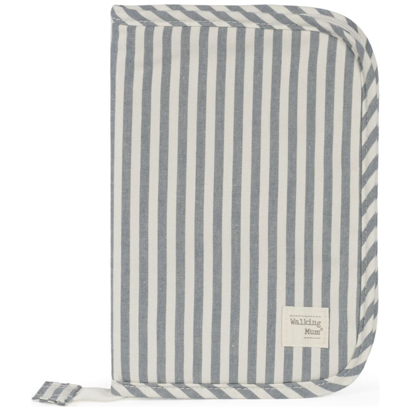 Protège carnet de santé praliné rayures matcha