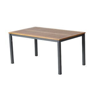 Bago table 6 places en bois naturel d'eucalyptus 150cm