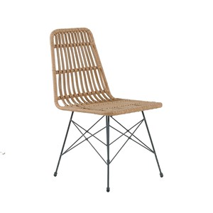 Bago lot de 6 chaises en résine tressée effet rotin