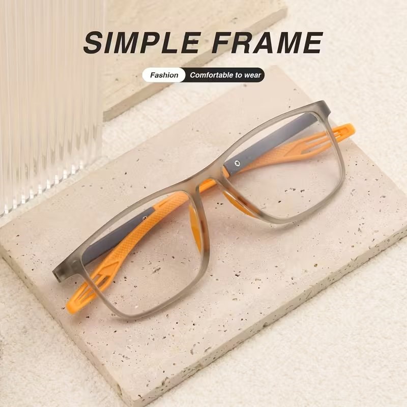 Lunettes loupes noir-orange 2,0