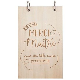 Bloc-notes en bois ecole