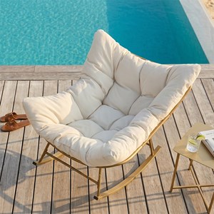 Quito fauteuil à bascule d'intérieur et d'extérieur beige