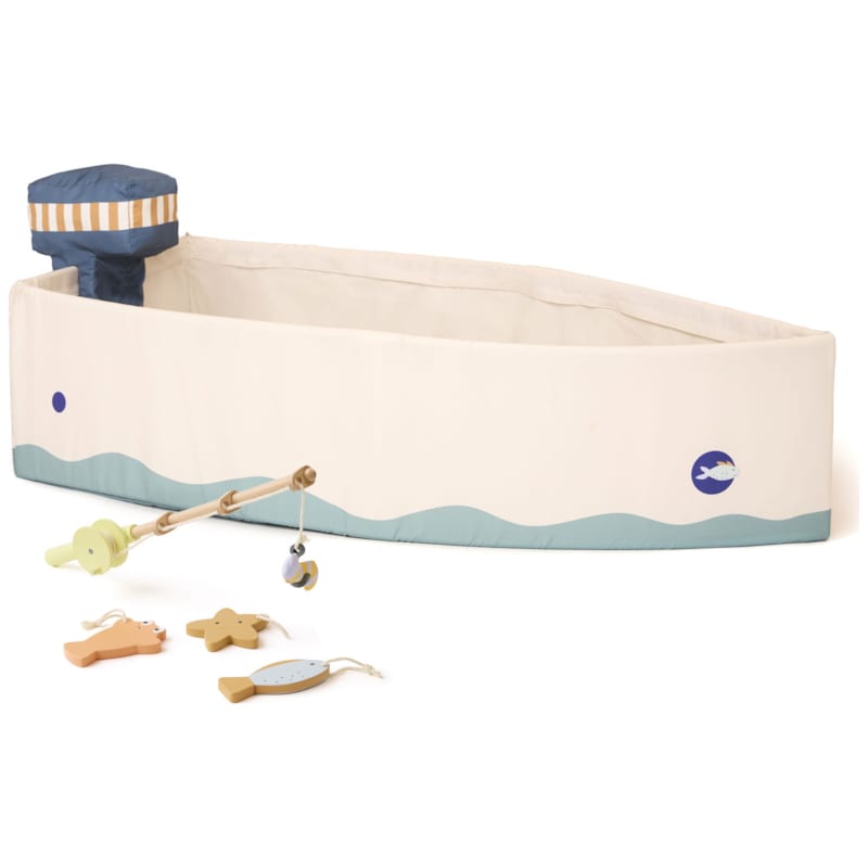Bateau en toile avec kit de pêche kid's hub