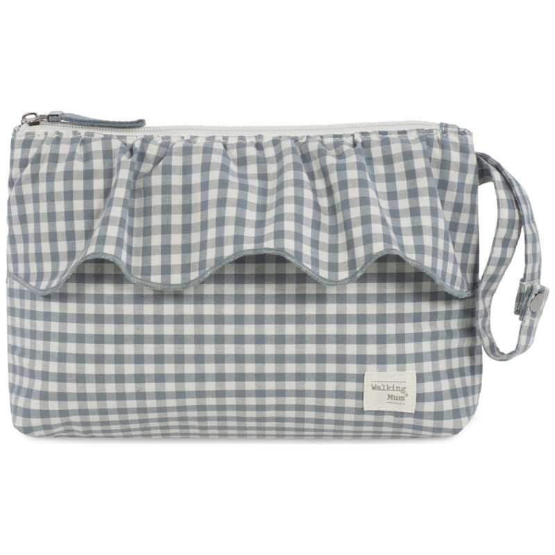 Trousse de toilette praliné vichy matcha